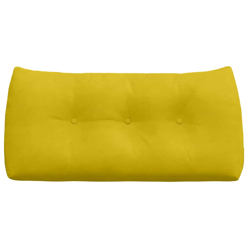 Cuscino per Schiena Giallo 100 x 24 x 50 cm Velluto