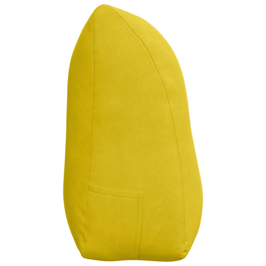 Cuscino per Schiena Giallo 100 x 24 x 50 cm Velluto