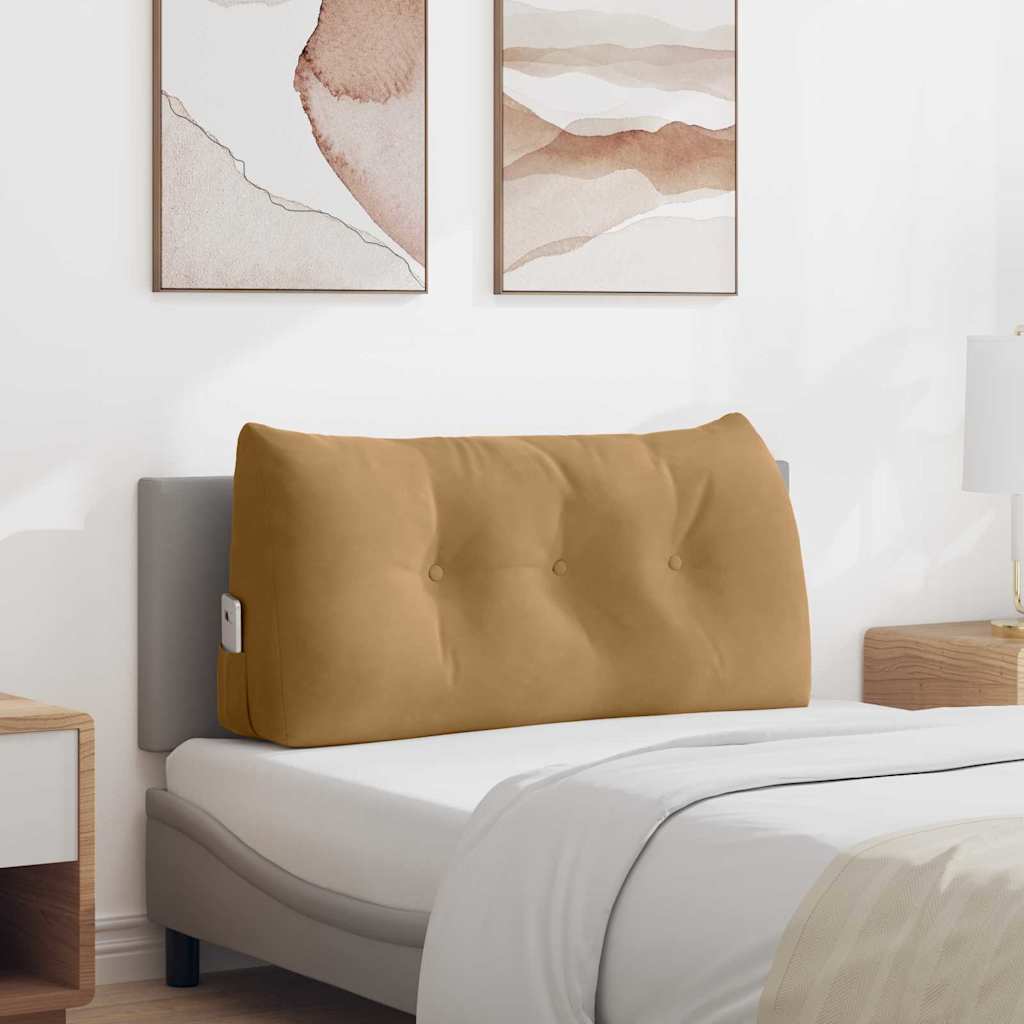 Cuscino per Schiena Marrone 100 x 24 x 50 cm Velluto