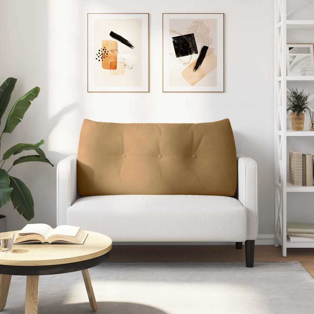 Cuscino per Schiena Marrone 100 x 24 x 50 cm Velluto