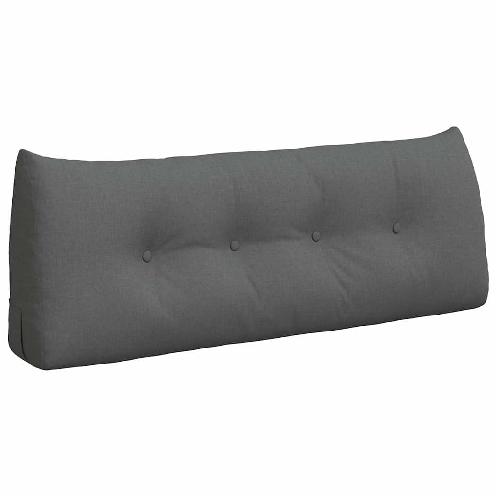Cuscino per Schiena Grigio scuro 120 x 24 x 50 cm Tessuto