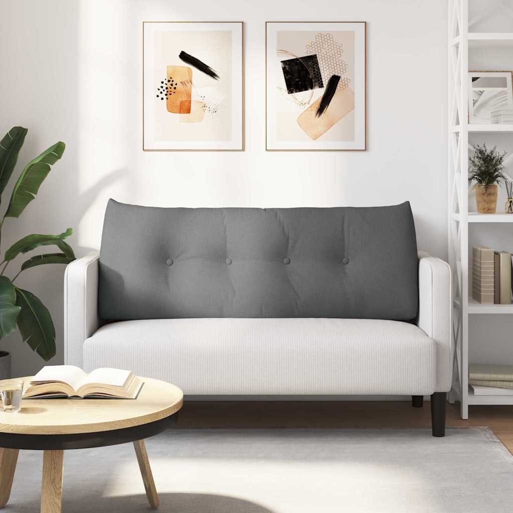 Cuscino per Schiena Grigio scuro 120 x 24 x 50 cm Tessuto