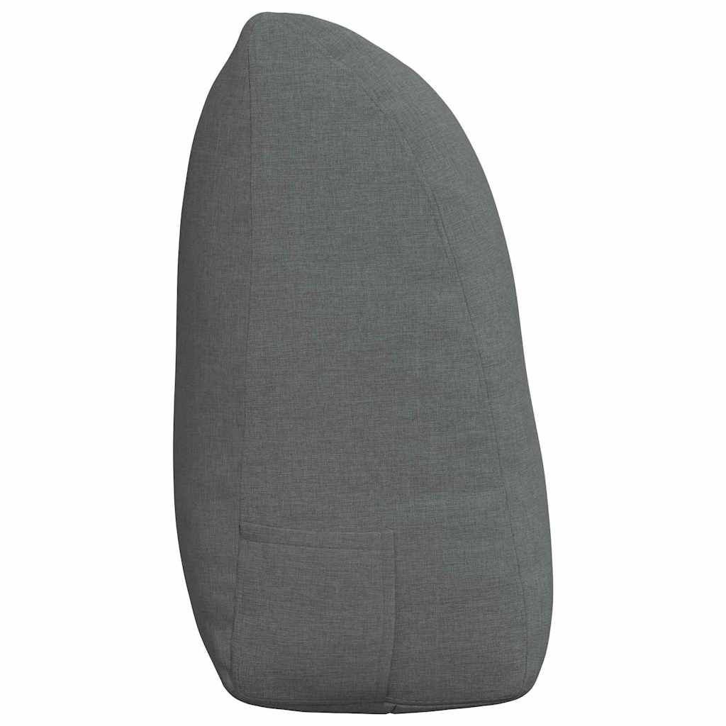 Cuscino per Schiena Grigio scuro 120 x 24 x 50 cm Tessuto