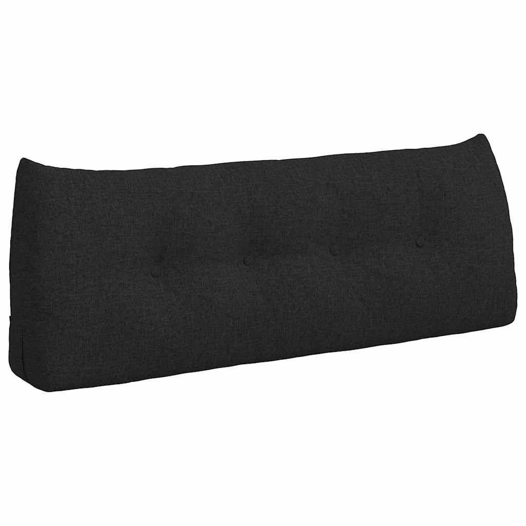 Cuscino per Schiena Nero 120 x 24 x 50 cm Tessuto