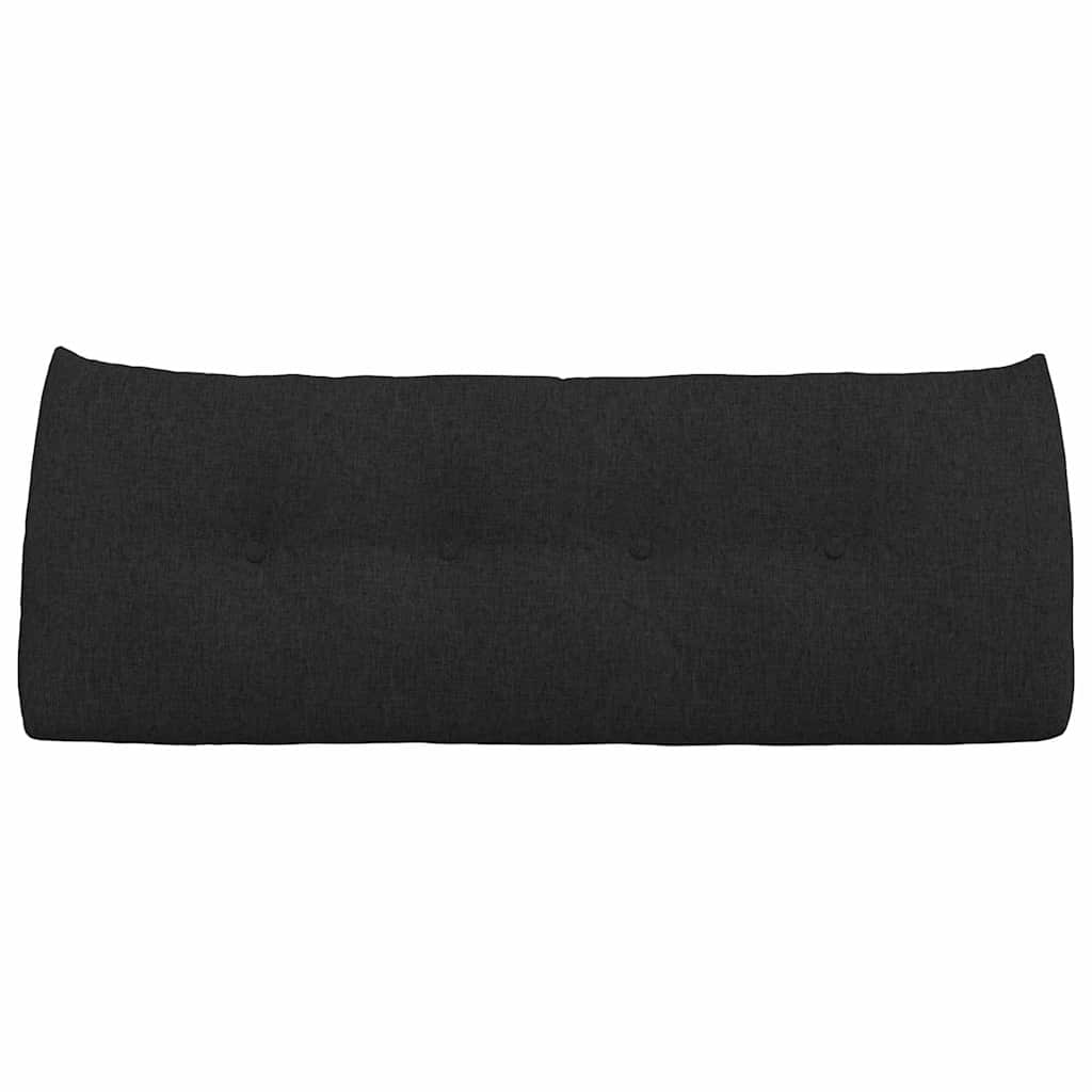 Cuscino per Schiena Nero 120 x 24 x 50 cm Tessuto