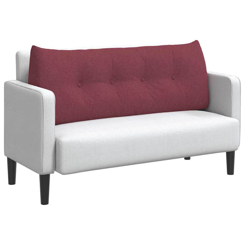 Cuscino per Schiena Rosso Vino 120 x 24 x 50 cm Tessuto