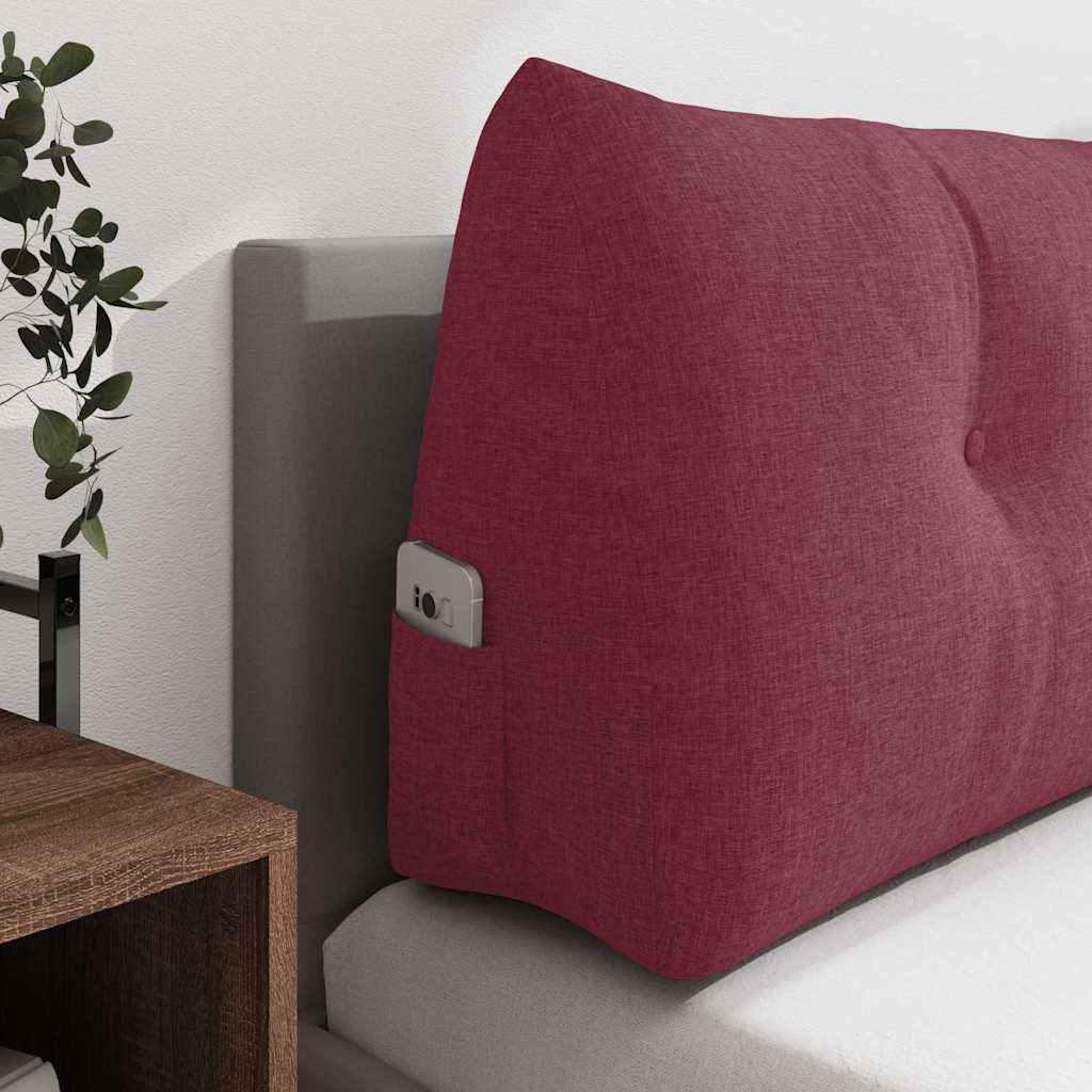 Cuscino per Schiena Rosso Vino 120 x 24 x 50 cm Tessuto