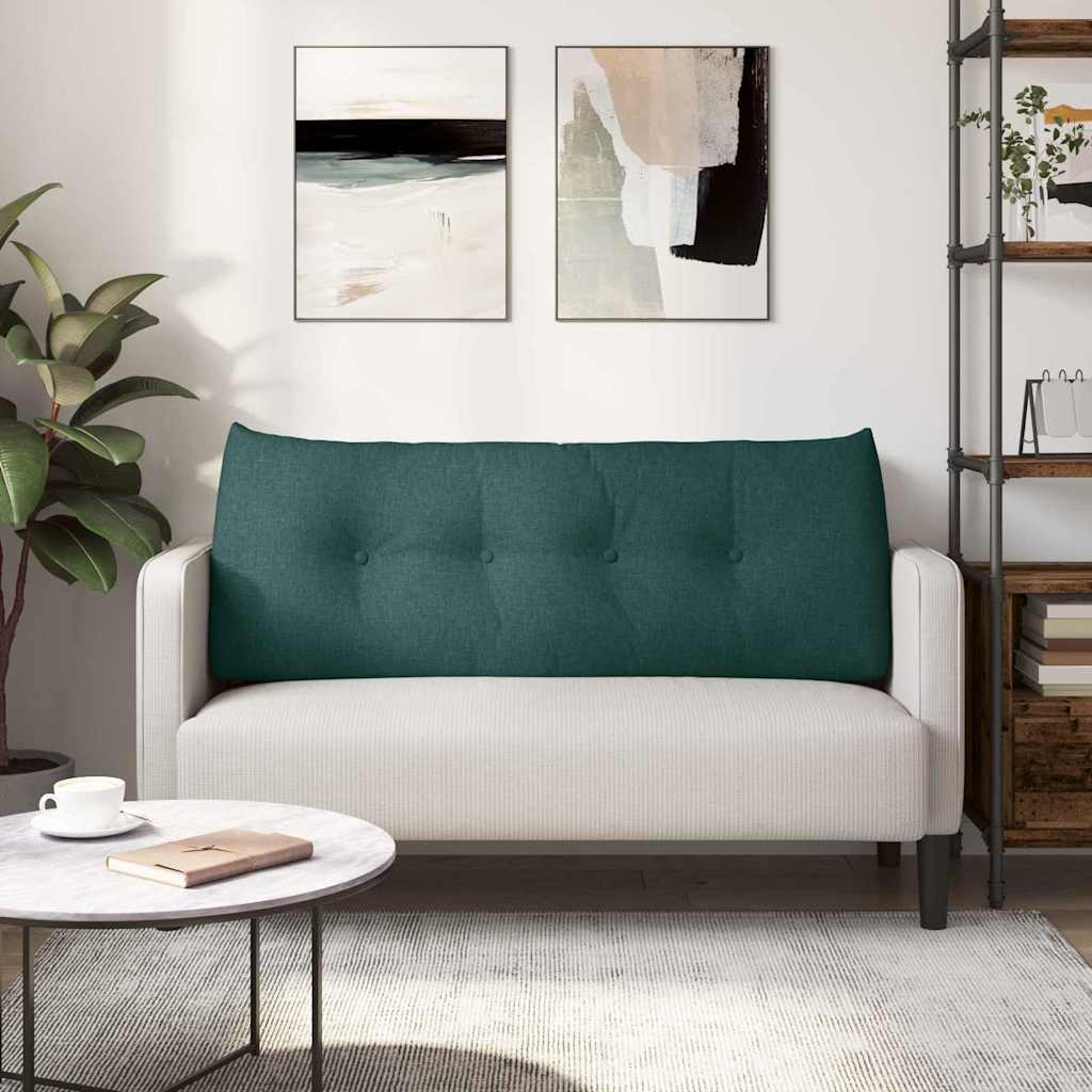 Cuscino per Schiena Verde Scuro 120 x 24 x 50 cm Tessuto