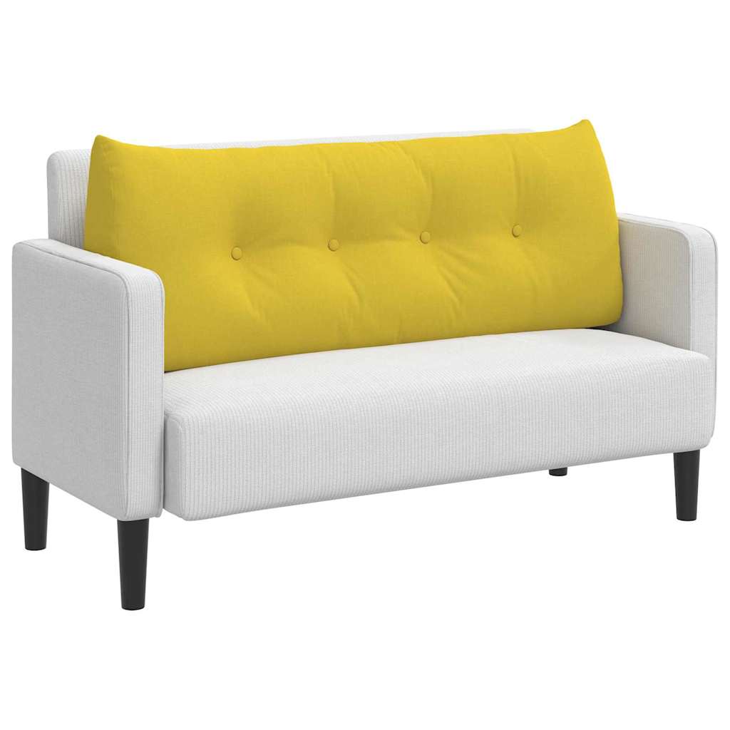 Cuscino per Schiena Giallo Chiaro 120 x 24 x 50 cm Tessuto