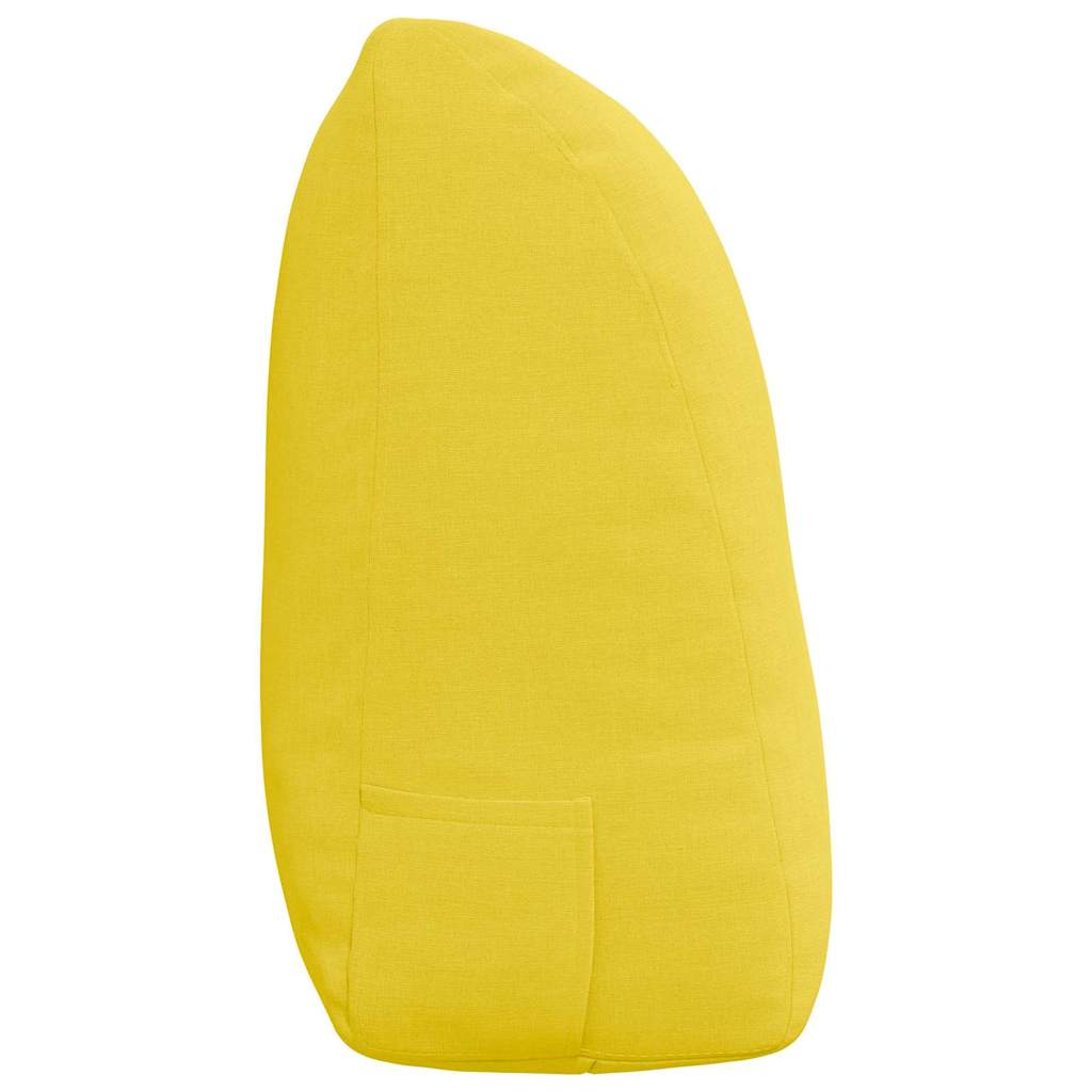 Cuscino per Schiena Giallo Chiaro 120 x 24 x 50 cm Tessuto