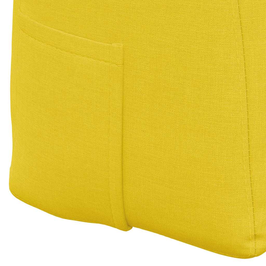 Cuscino per Schiena Giallo Chiaro 120 x 24 x 50 cm Tessuto