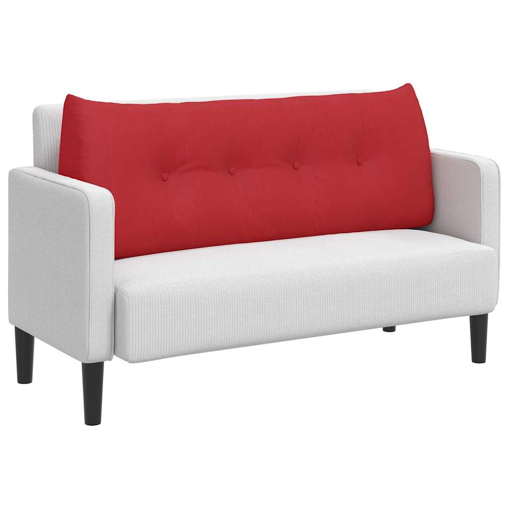 Cuscino per Schiena Rosso 120 x 24 x 50 cm Tessuto