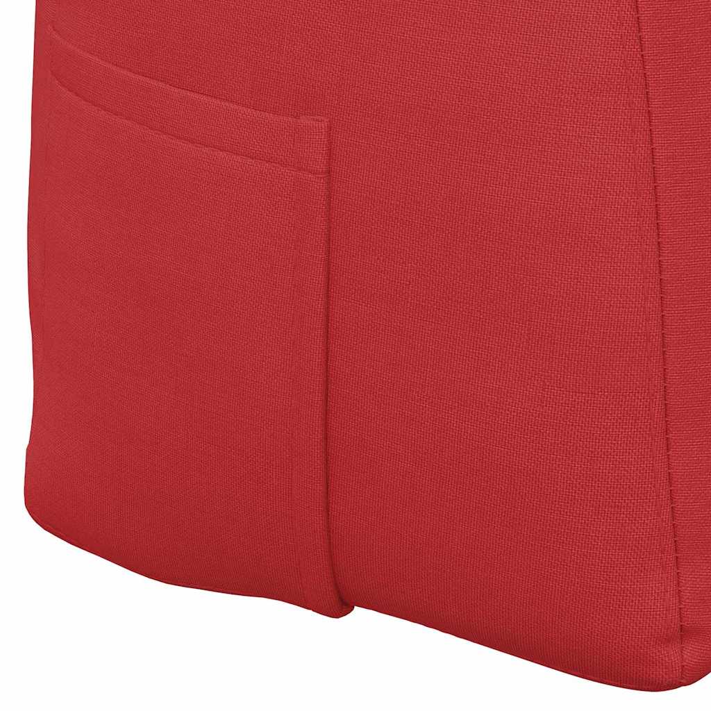 Cuscino per Schiena Rosso 120 x 24 x 50 cm Tessuto