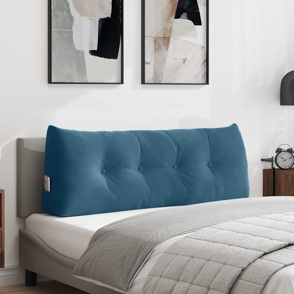 Cuscino per Schiena Blu 120 x 24 x 50 cm Velluto
