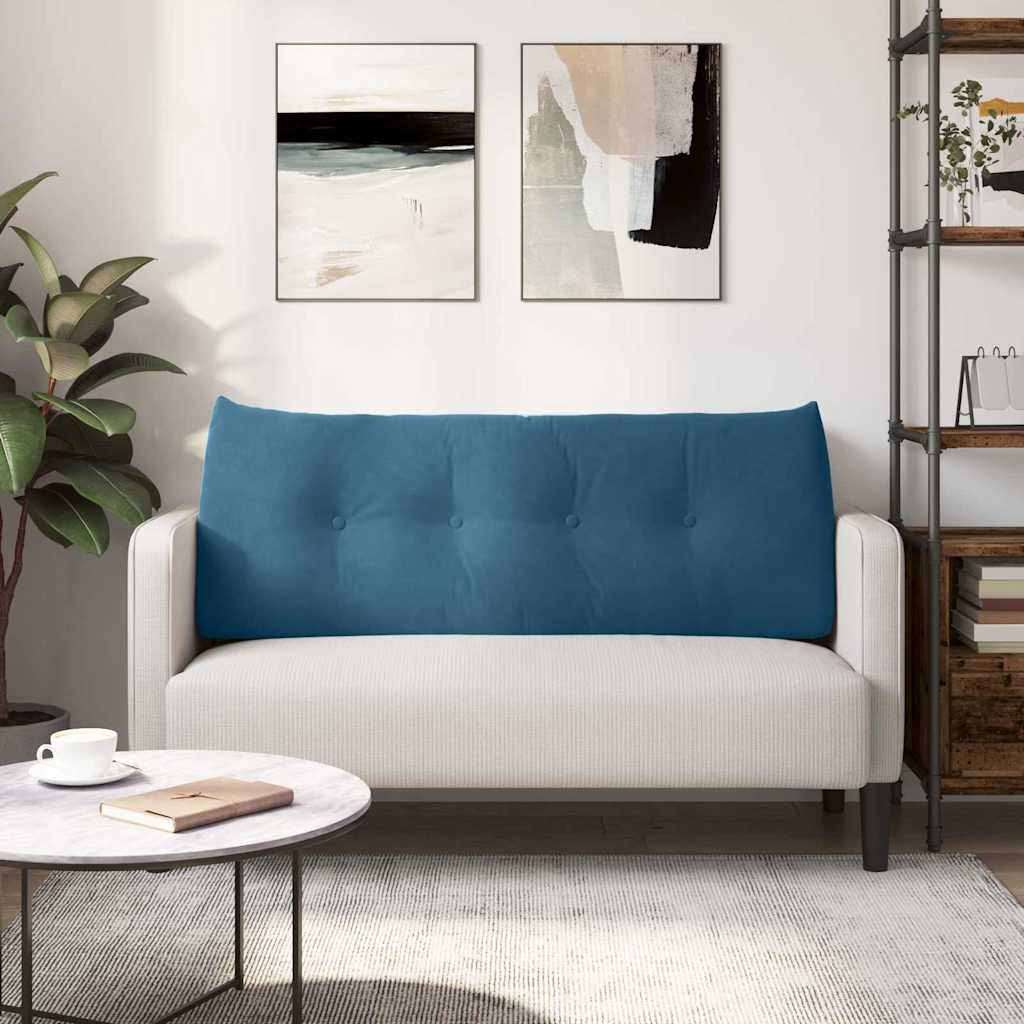 Cuscino per Schiena Blu 120 x 24 x 50 cm Velluto