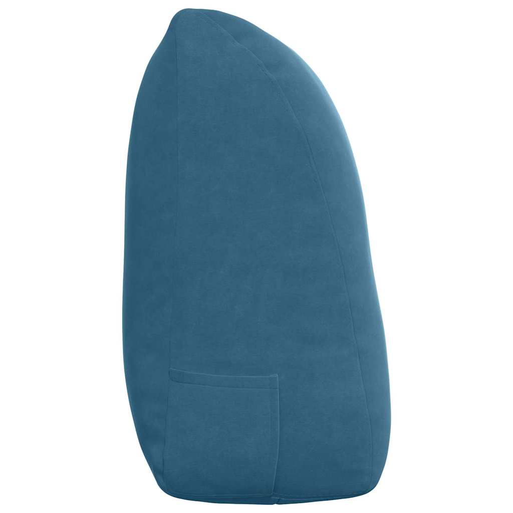 Cuscino per Schiena Blu 120 x 24 x 50 cm Velluto