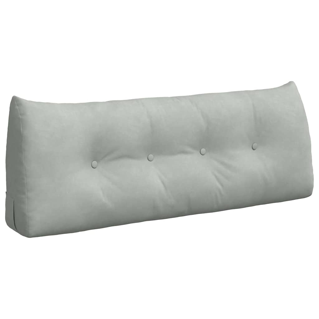Cuscino per Schiena Grigio chiaro 120 x 24 x 50 cm Velluto