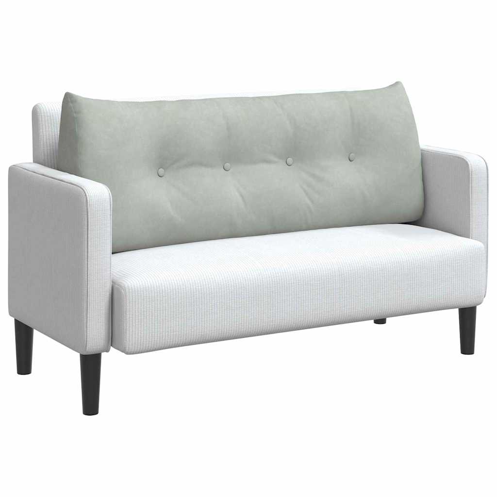 Cuscino per Schiena Grigio chiaro 120 x 24 x 50 cm Velluto