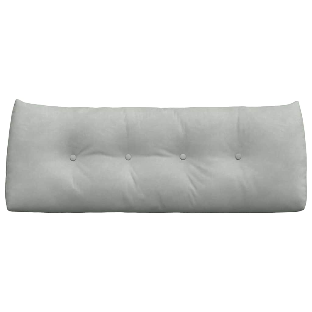 Cuscino per Schiena Grigio chiaro 120 x 24 x 50 cm Velluto