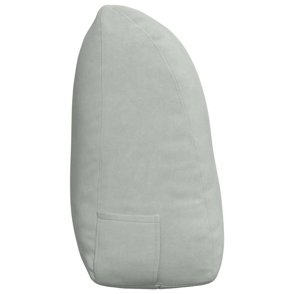 Cuscino per Schiena Grigio chiaro 120 x 24 x 50 cm Velluto
