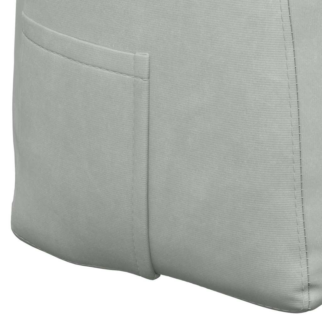 Cuscino per Schiena Grigio chiaro 120 x 24 x 50 cm Velluto