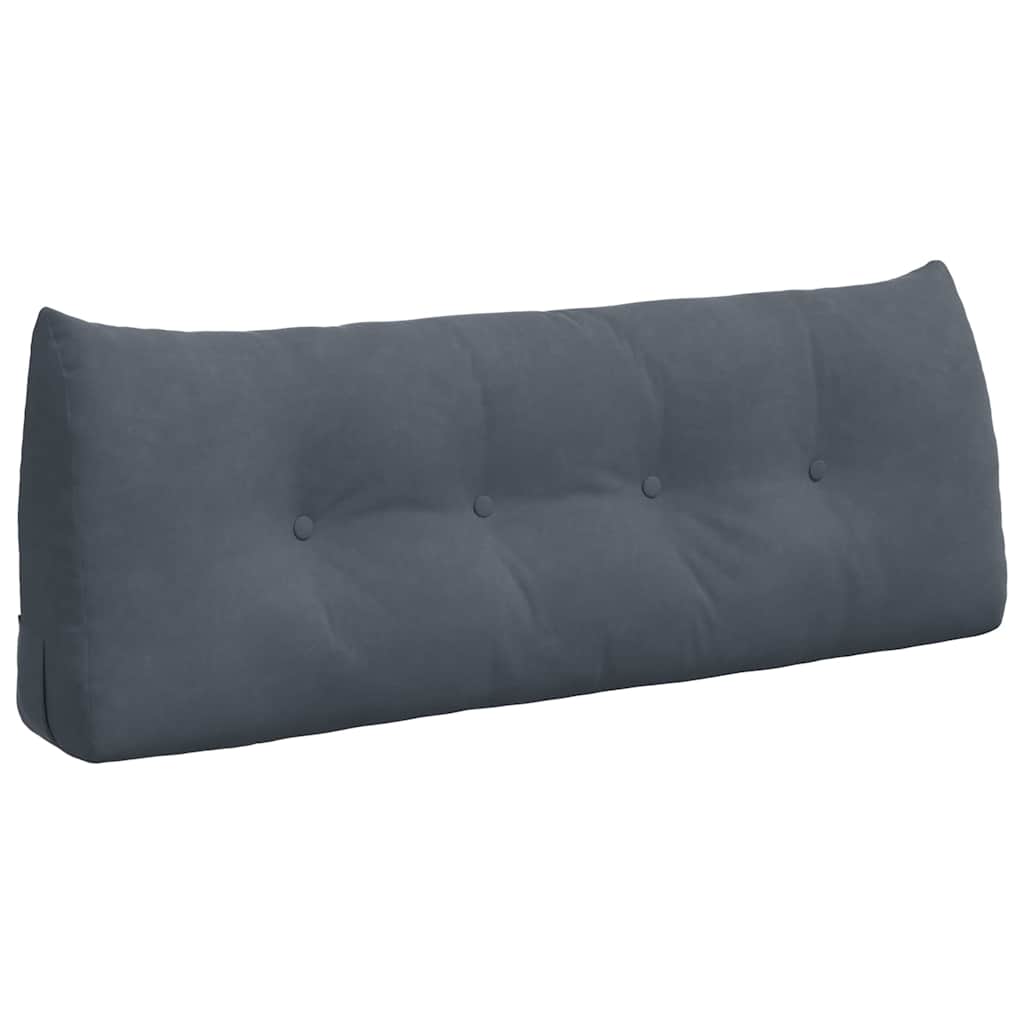 Cuscino per Schiena Grigio scuro 120 x 24 x 50 cm Velluto