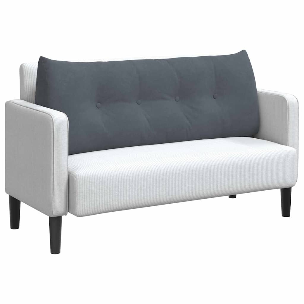 Cuscino per Schiena Grigio scuro 120 x 24 x 50 cm Velluto