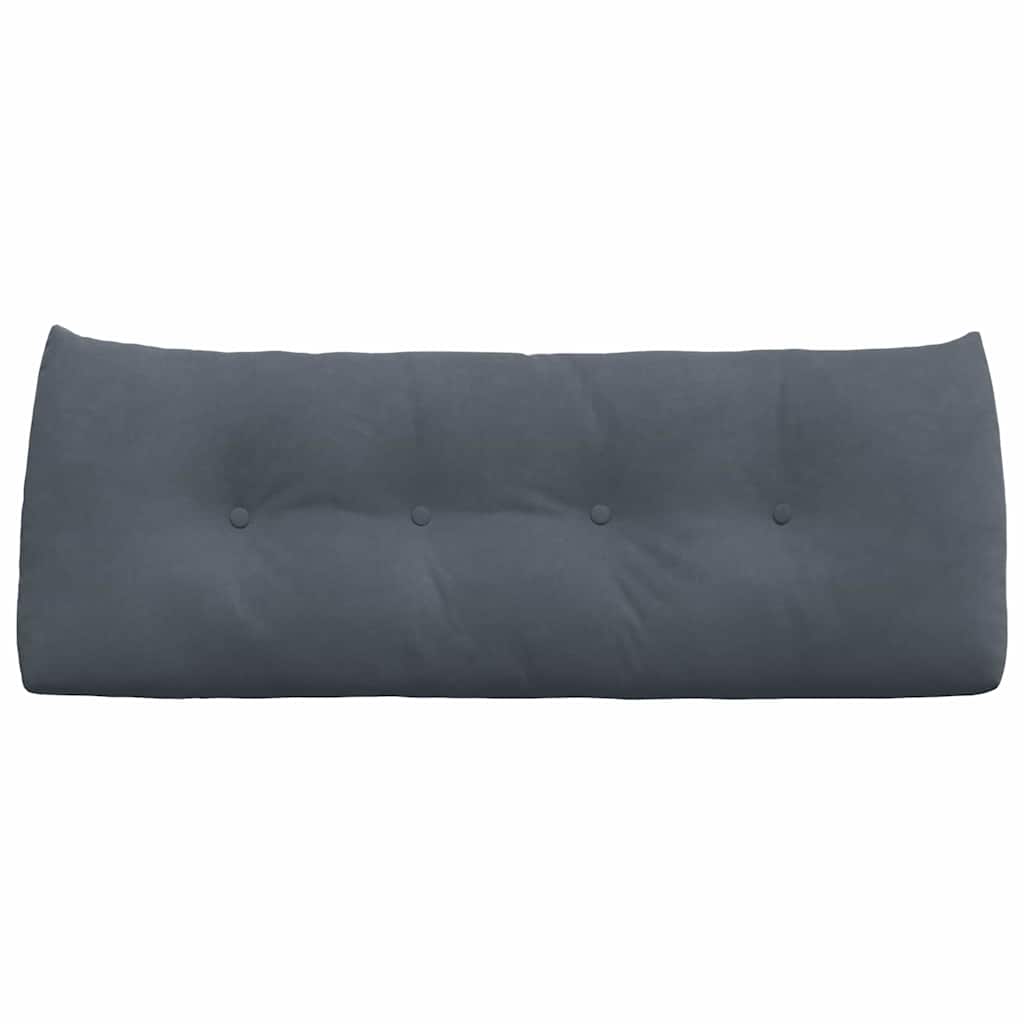 Cuscino per Schiena Grigio scuro 120 x 24 x 50 cm Velluto
