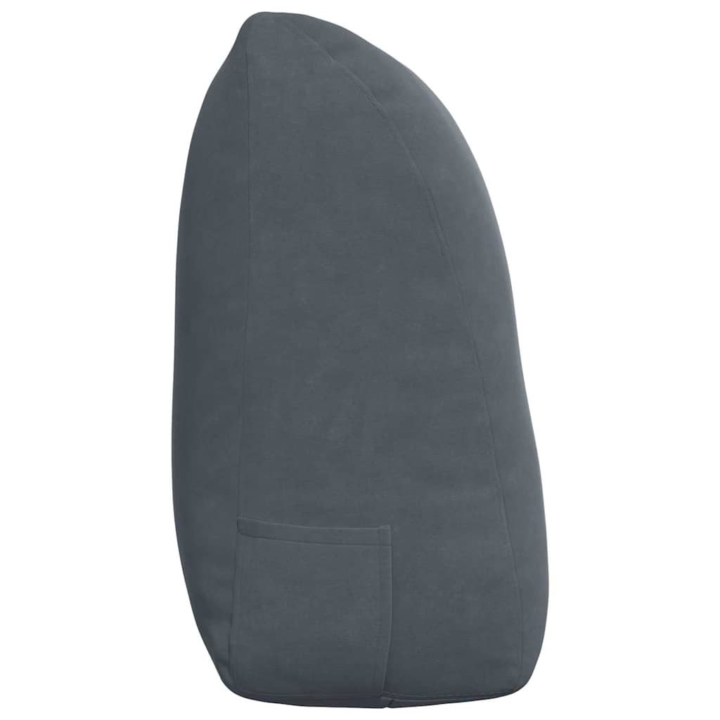 Cuscino per Schiena Grigio scuro 120 x 24 x 50 cm Velluto