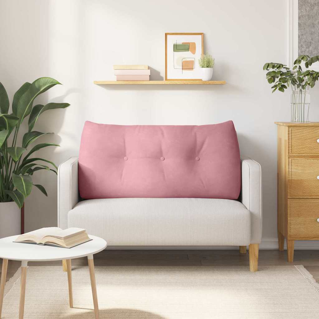 Cuscino per Schiena Rosa 120 x 24 x 50 cm Velluto