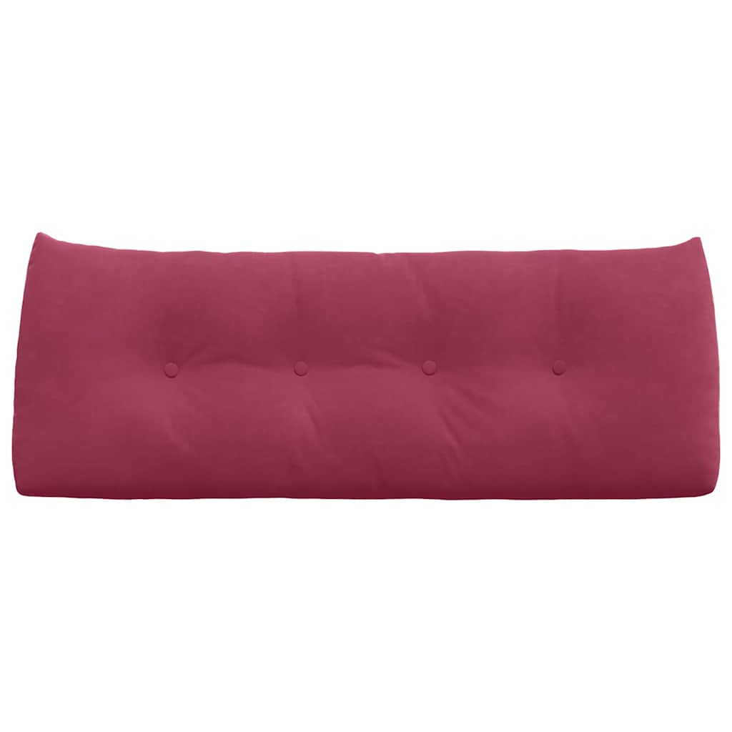 Cuscino per Schiena Rosso Vino 120 x 24 x 50 cm Velluto