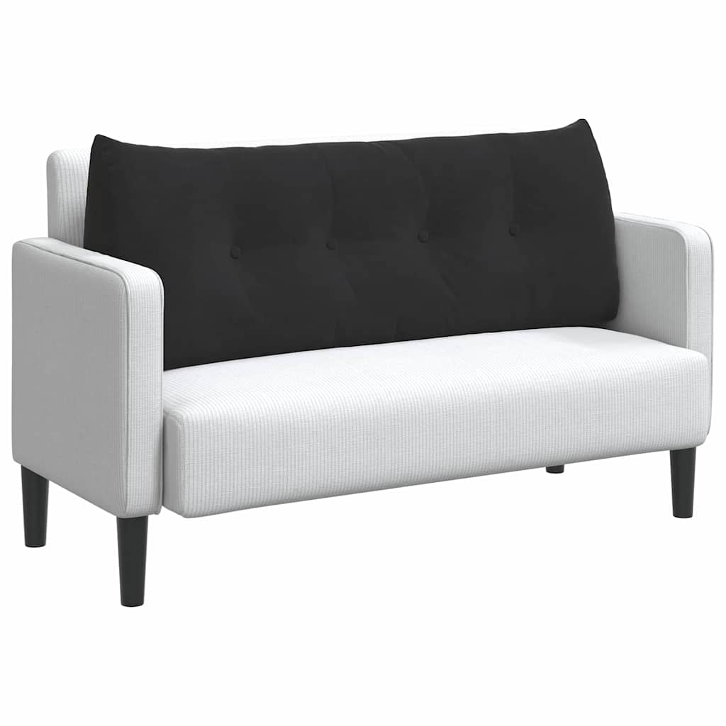 Cuscino per Schiena Nero 120 x 24 x 50 cm Velluto