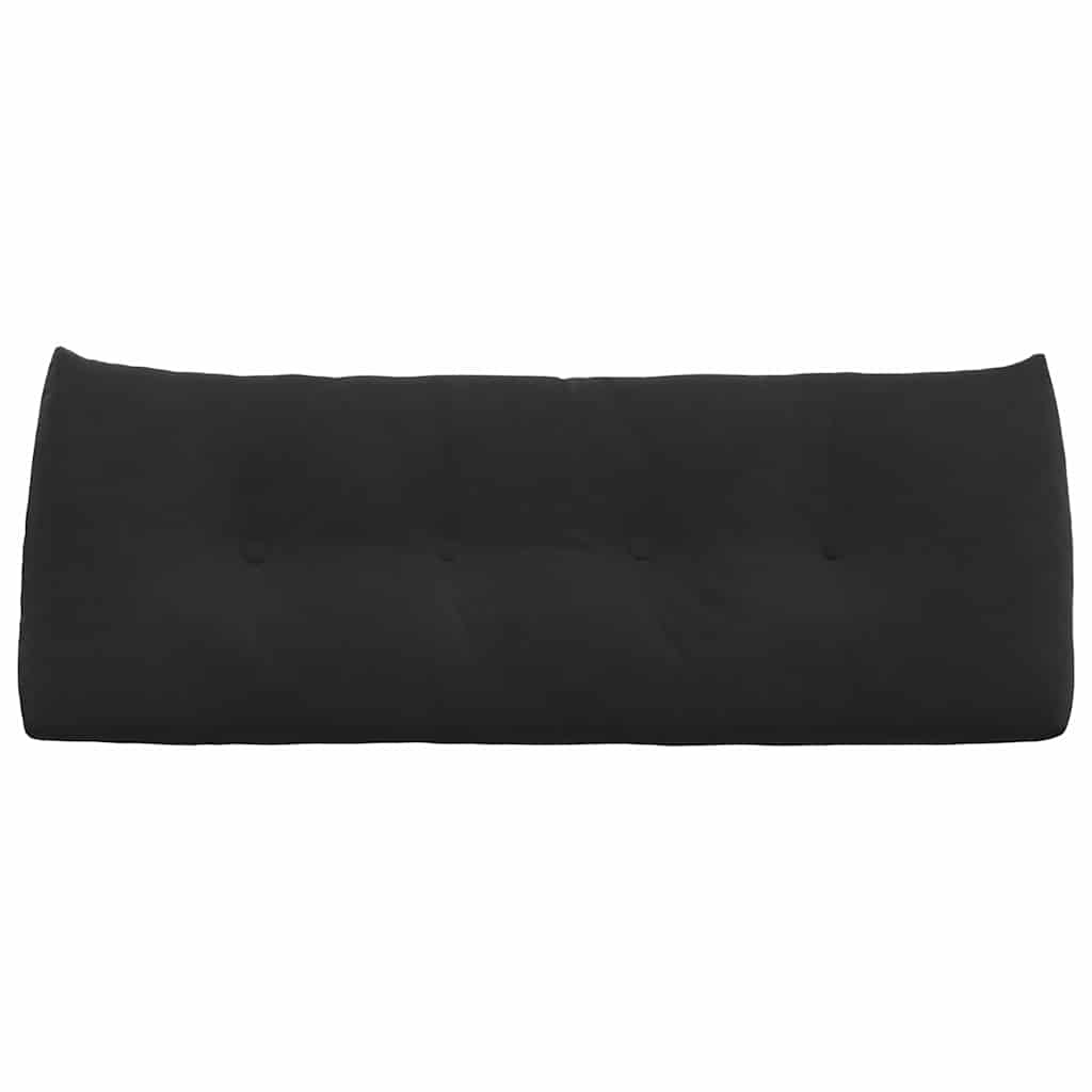 Cuscino per Schiena Nero 120 x 24 x 50 cm Velluto