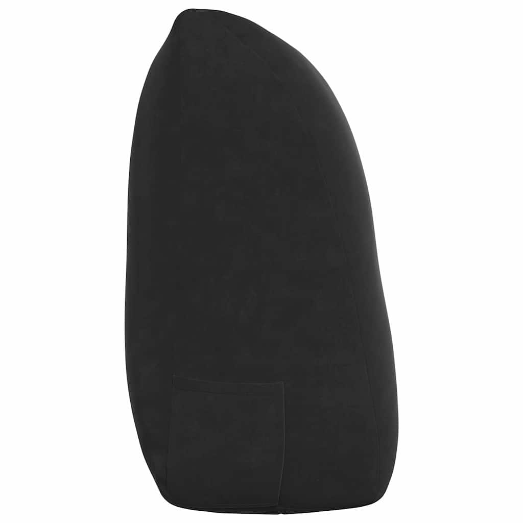 Cuscino per Schiena Nero 120 x 24 x 50 cm Velluto