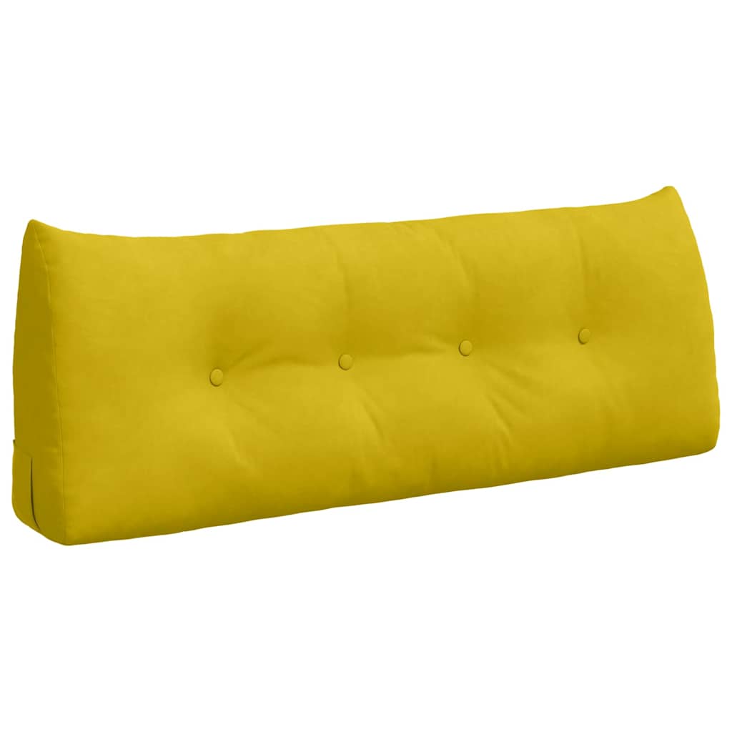 Cuscino per Schiena Giallo 120 x 24 x 50 cm Velluto