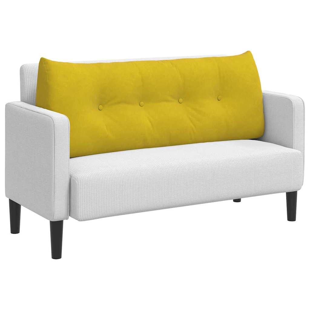 Cuscino per Schiena Giallo 120 x 24 x 50 cm Velluto