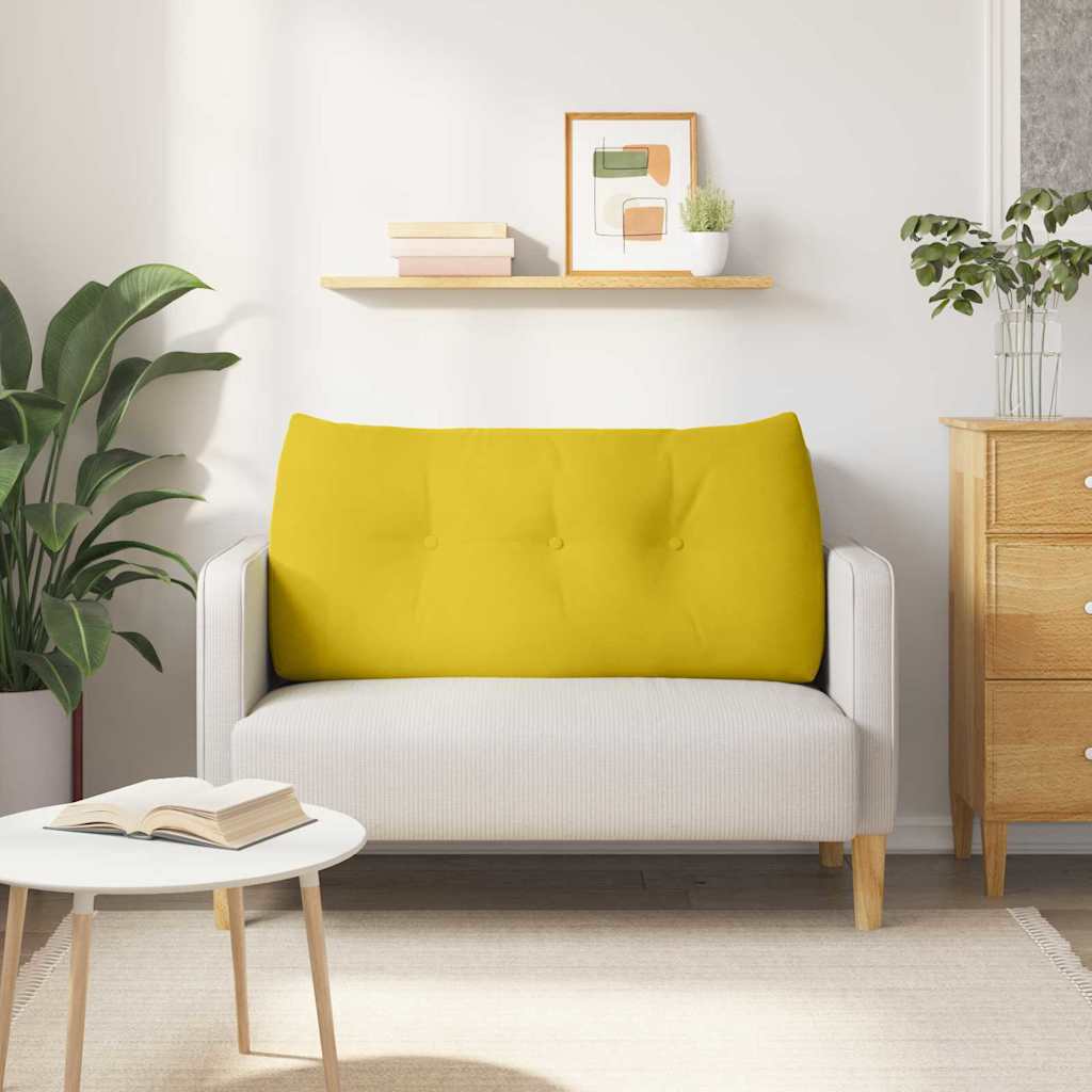 Cuscino per Schiena Giallo 120 x 24 x 50 cm Velluto