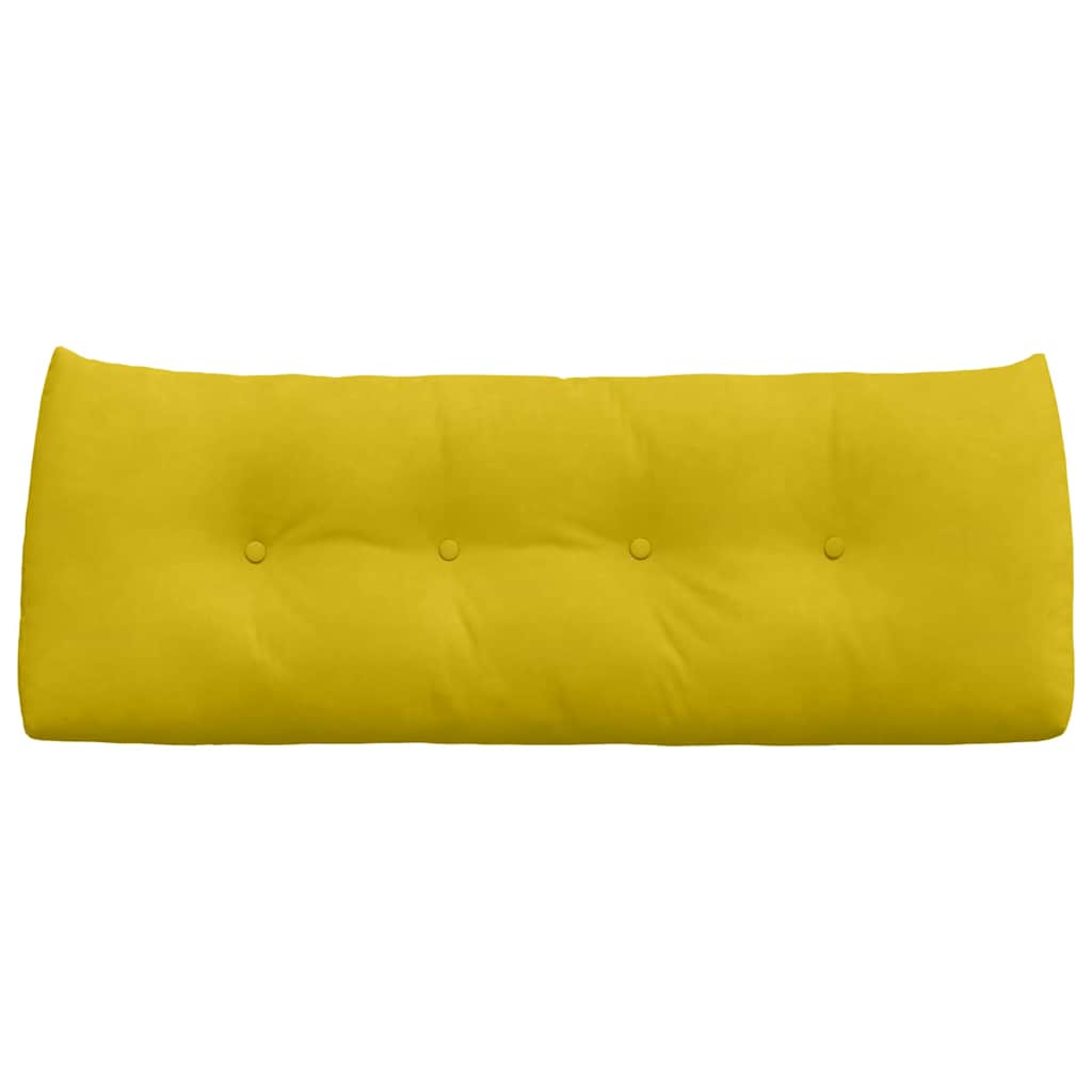 Cuscino per Schiena Giallo 120 x 24 x 50 cm Velluto