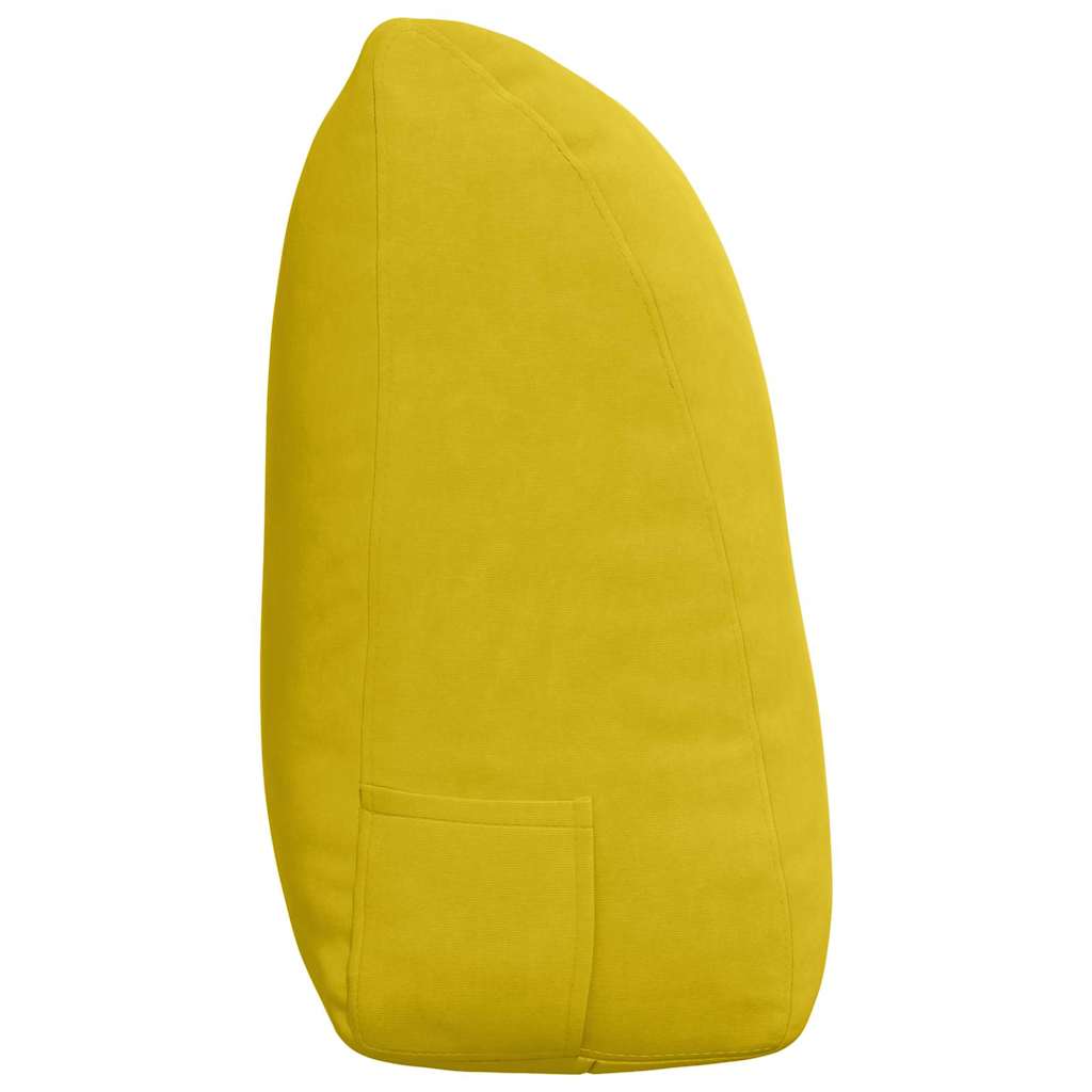 Cuscino per Schiena Giallo 120 x 24 x 50 cm Velluto
