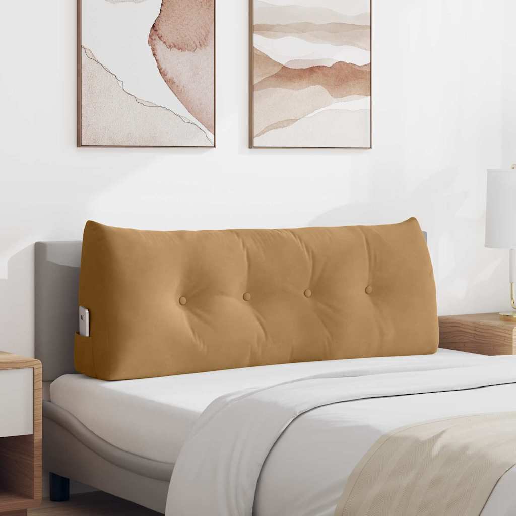 Cuscino per Schiena Marrone 120 x 24 x 50 cm Velluto