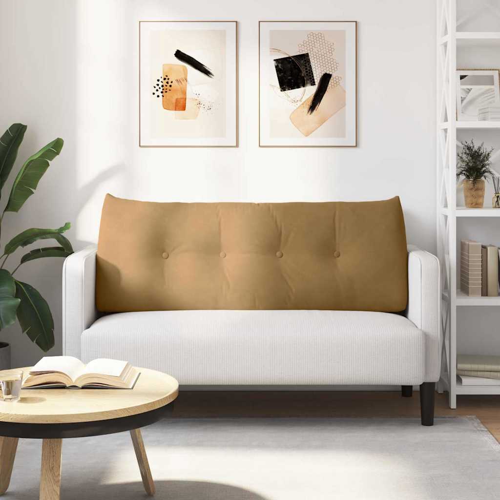 Cuscino per Schiena Marrone 120 x 24 x 50 cm Velluto