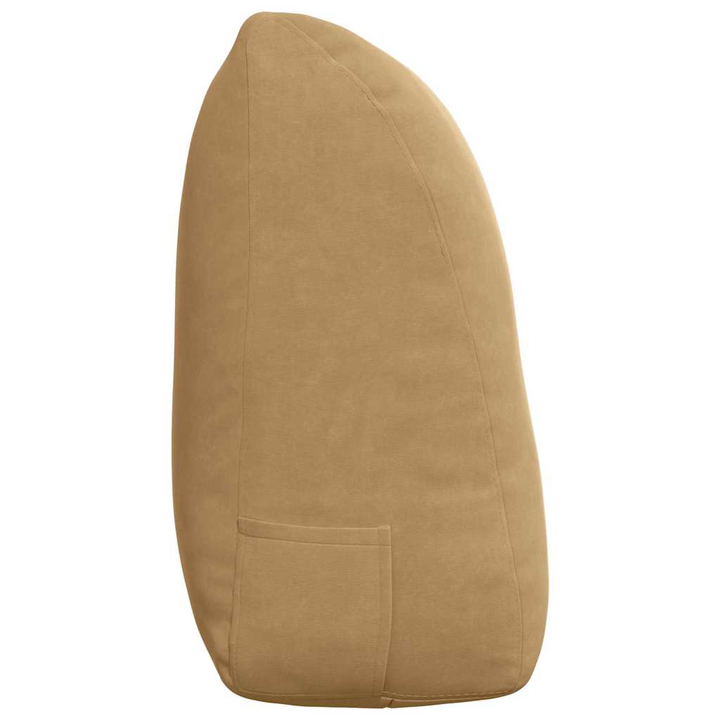 Cuscino per Schiena Marrone 120 x 24 x 50 cm Velluto