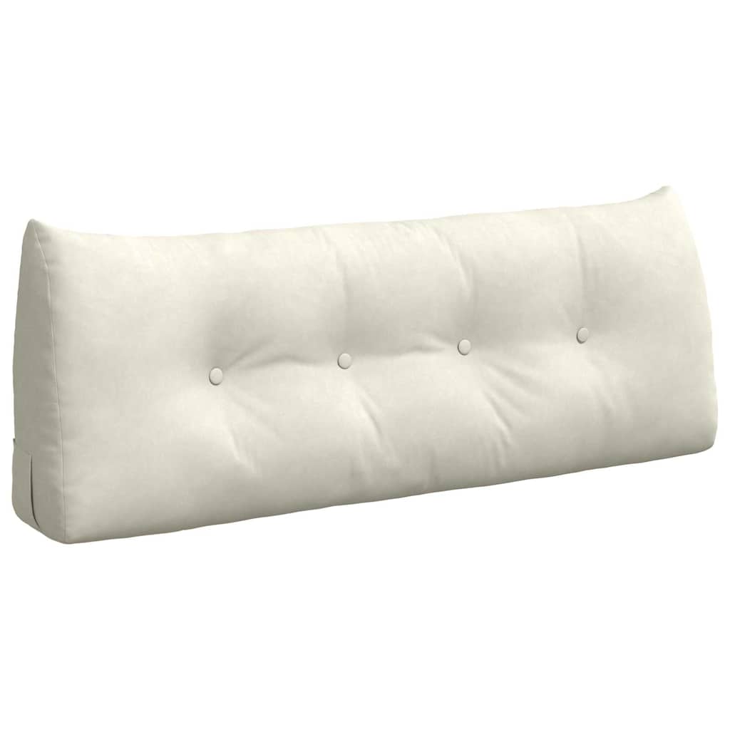 Cuscino per Schiena Crema 120 x 24 x 50 cm Velluto