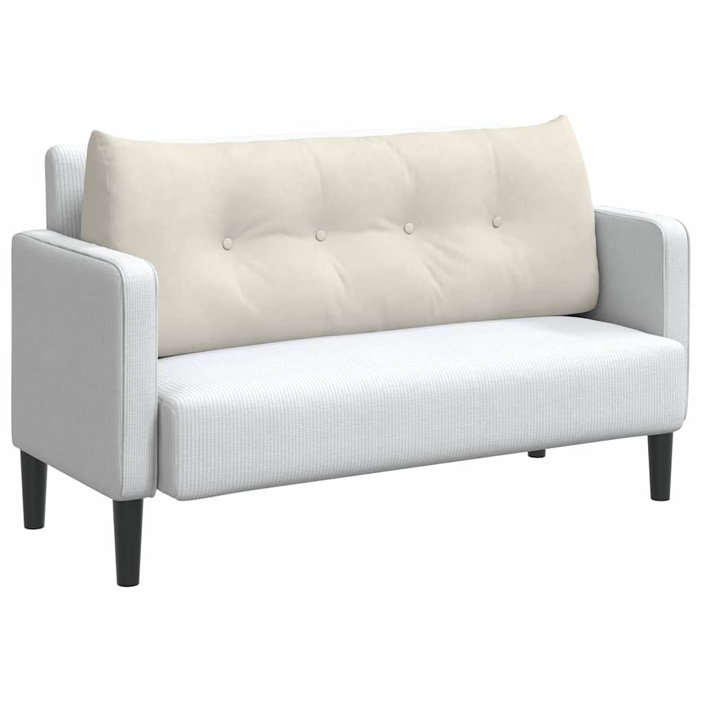 Cuscino per Schiena Crema 120 x 24 x 50 cm Velluto