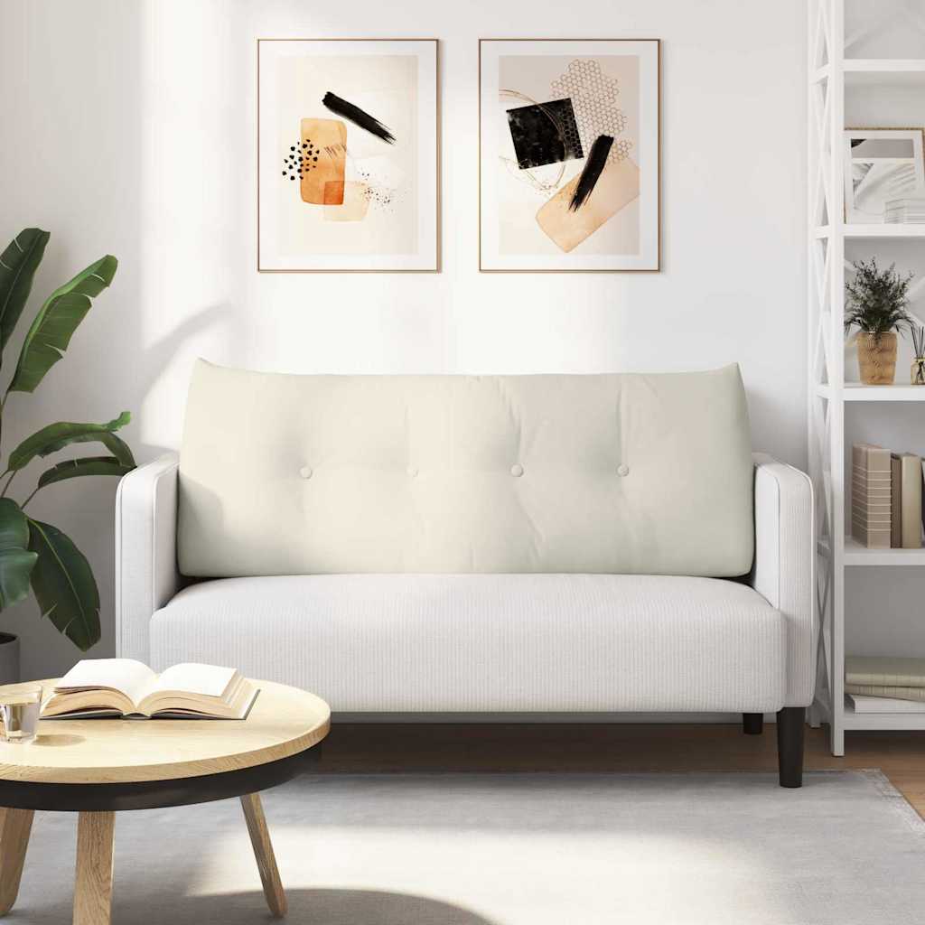 Cuscino per Schiena Crema 120 x 24 x 50 cm Velluto