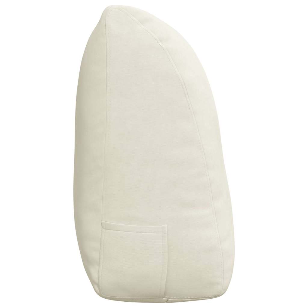 Cuscino per Schiena Crema 120 x 24 x 50 cm Velluto