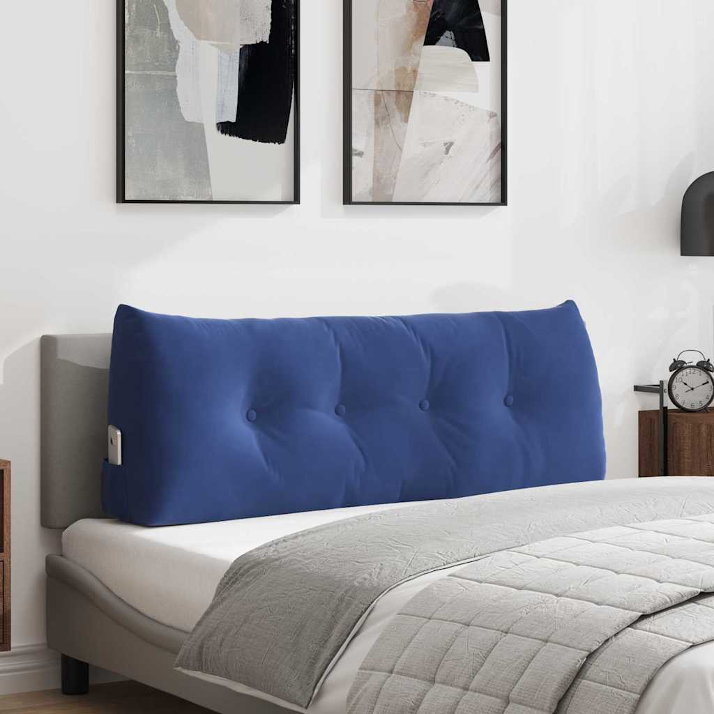 Cuscino per Schiena Blu Polizia 120 x 24 x 50 cm Velluto