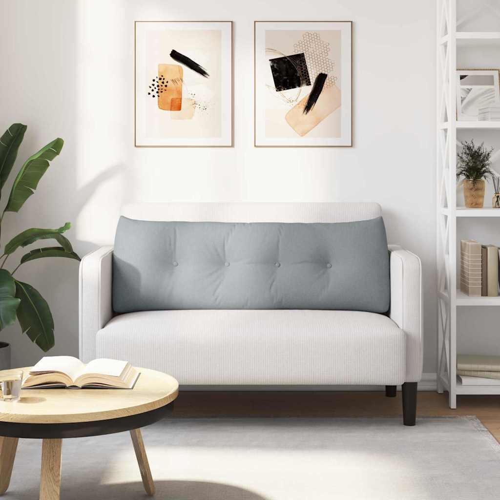 Cuscino per Schiena Grigio chiaro 140 x 24 x 50 cm Tessuto
