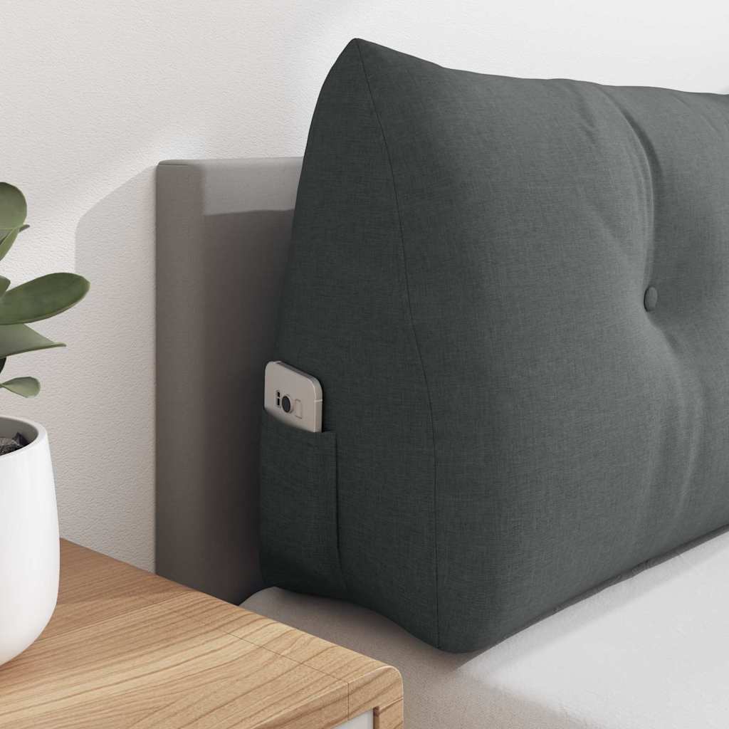 Cuscino per Schiena Grigio scuro 140 x 24 x 50 cm Tessuto