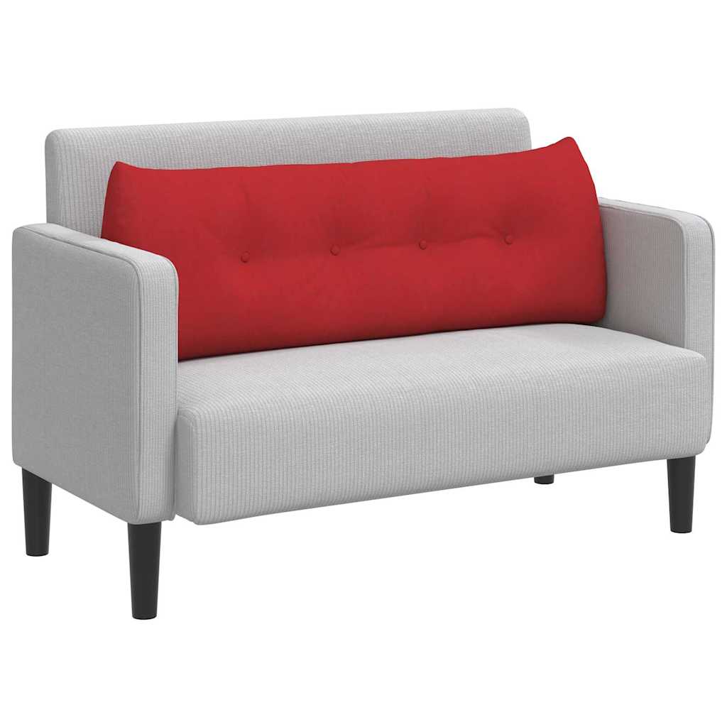Cuscino per Schiena Rosso 140 x 24 x 50 cm Tessuto